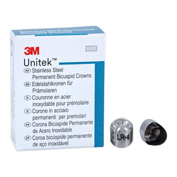 3M™ Unitek™ Stainless Steel Crowns Size 4 1st Perm LRB Replacement Crowns 5/Bx