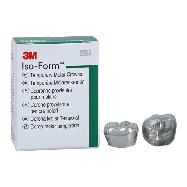 3M™ Iso-Form™ Temporary Metal Crowns Size L66 1st LRM Replacement Crowns 5/Bx