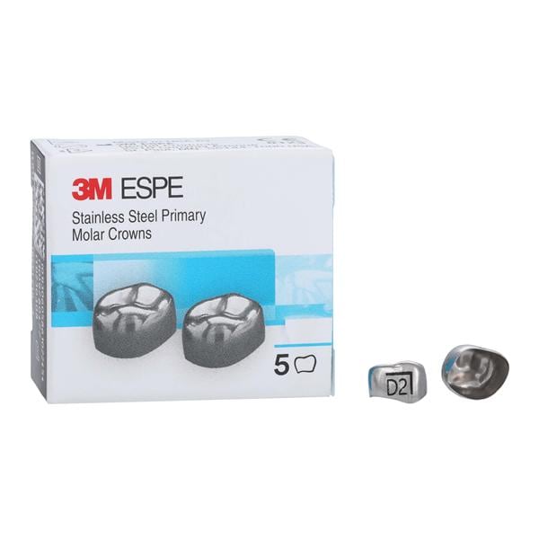 3M™ Stainless Steel Crowns Size DLR2 1st Pri LRM Replacement 5/Bx