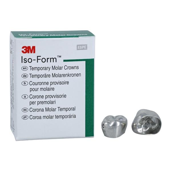 3M™ Iso-Form™ Temporary Metal Crowns Size U70 2nd UR Mol Replacement Crowns 5/Bx