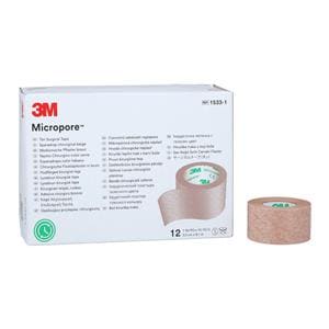 Micropore Surgical Tape Paper 1"x10yd Tan Non-Sterile 12/Bx