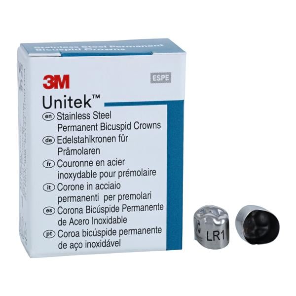3M™ Unitek™ Stainless Steel Crowns Size 1 2nd Perm LRB Replacement Crowns 5/Bx