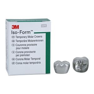 3M™ Iso-Form™ Temporary Metal Crowns Size L76 2nd LRM Replacement Crowns 5/Bx