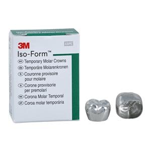 3M™ Iso-Form™ Temporary Metal Crowns Size U65 1st ULM Replacement Crowns 5/Bx