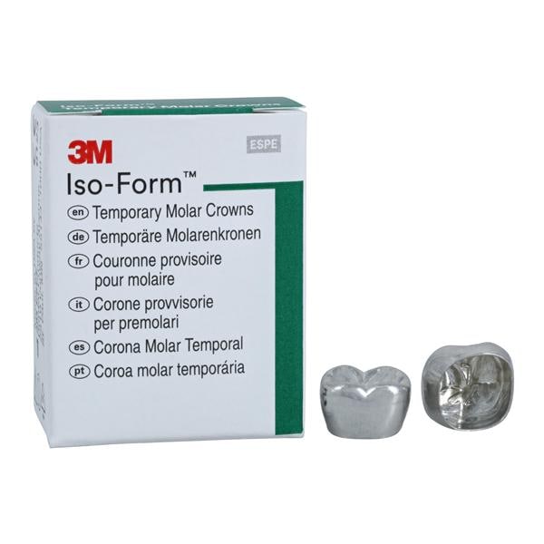 3M™ Iso-Form™ Temporary Metal Crowns Size L72 2nd LRM Replacement Crowns 5/Bx