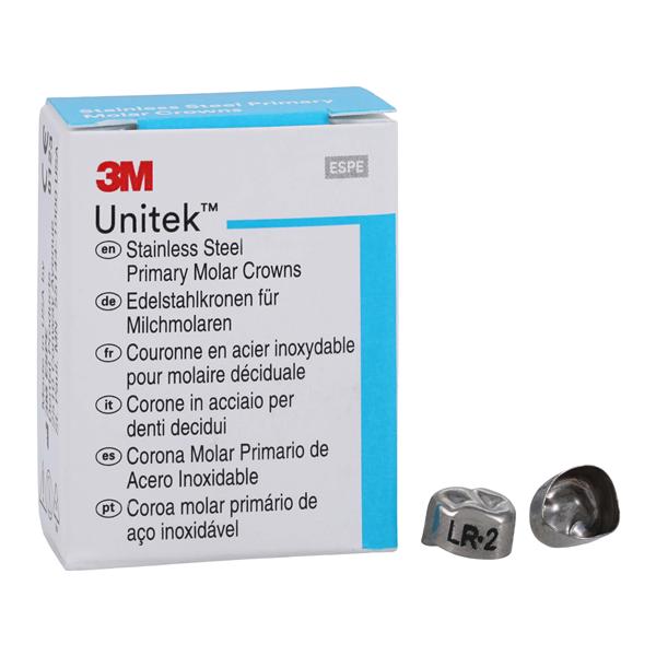 3M™ Unitek™ Stainless Steel Crowns Size 2 1st Pri LRM Replacement Crowns 5/Bx