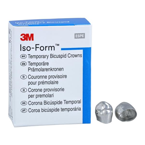 3M™ Iso-Form™ Temporary Metal Crowns Size L40 1st LRB Replacement Crowns 5/Bx