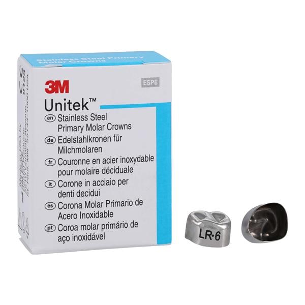 3M™ Unitek™ Stainless Steel Crowns Size 6 1st Pri LRM Replacement Crowns 5/Bx