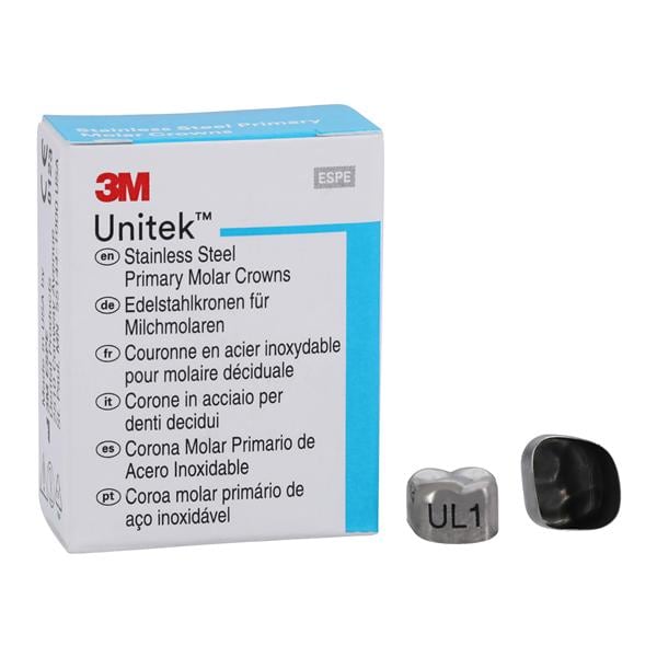 3M™ Unitek™ Stainless Steel Crowns Size 1 2nd Prim ULM Replacement Crowns 5/Bx