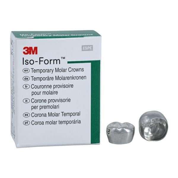 3M™ Iso-Form™ Temporary Metal Crowns Size L71 2nd LLM Replacement Crowns 5/Bx
