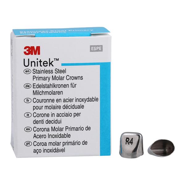 3M™ Unitek™ Stainless Steel Crowns Size 4UR Prim Ant Upr Rght Cntrl Refill 5/Bx