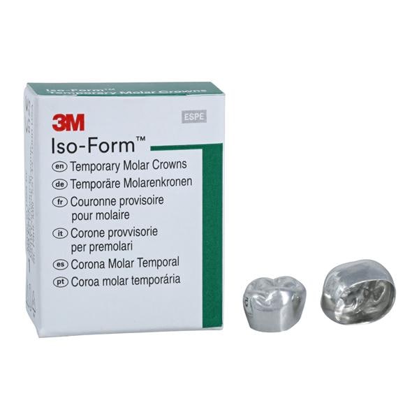 3M™ Iso-Form™ Temporary Metal Crowns Size U72 2nd UR Mol Replacement Crowns 5/Bx