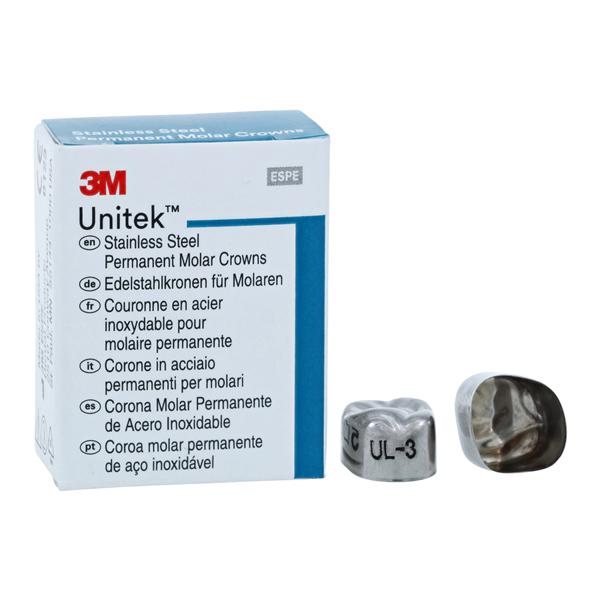 3M™ Unitek™ Stainless Steel Crowns Size 3 1st Perm ULM Replacement Crowns 5/Bx