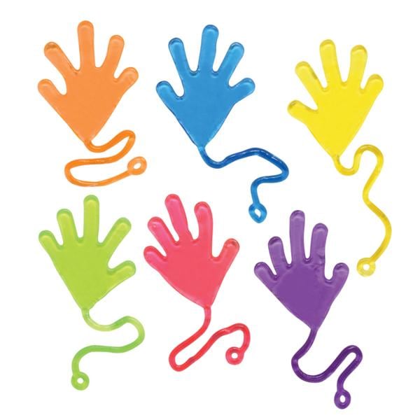 Toy Sticky Hands Assorted Colors 72/Pk