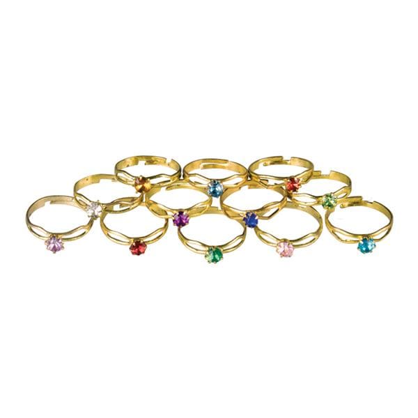 Birthstone Rings Assorted Colors 36/Bx