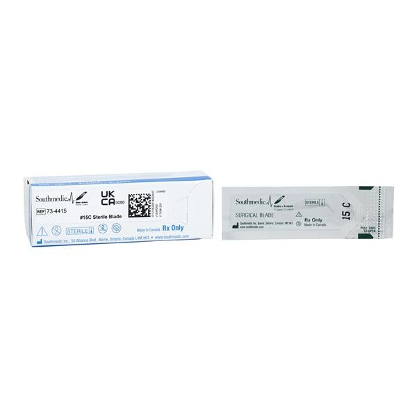 Carbon Steel Sterile Surgical Blade #15C Disposable 50/Bx