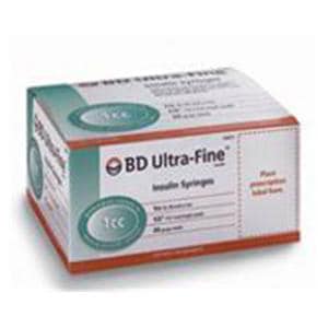 Ultra-Fine Insulin Syringe/Needle 30gx1/2" 1cc Tan Conventional LDS 100/Bx, 5 BX/CA
