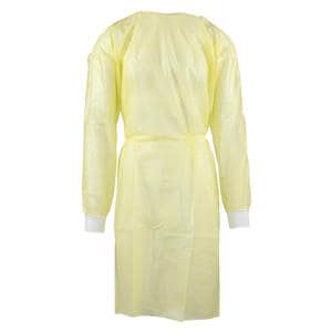 Isolation Gown SMS / Spunbonded Polypropylene Universal Yellow 50/Ca