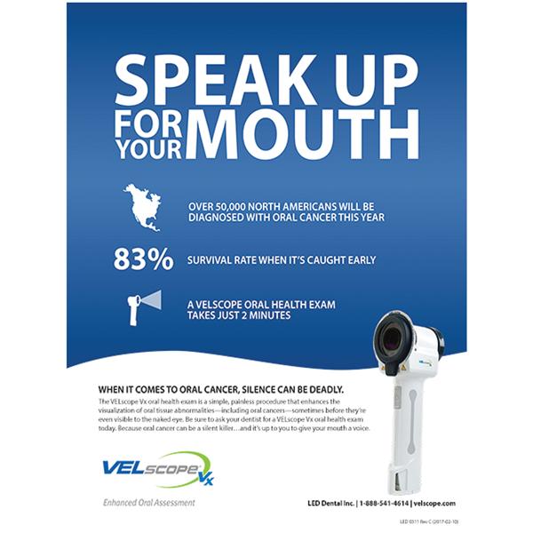 VELscope Vx Speak Up For Your Mouth Poster Ea