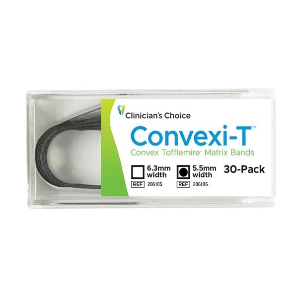 Convexi-T Tofflemire Dead Soft Matrix Band 0.025 mm Thin 30/Pk