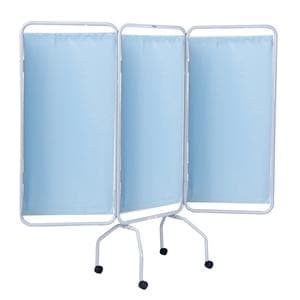 Privacy Screen Steel 3 Panel Light Blue Ea