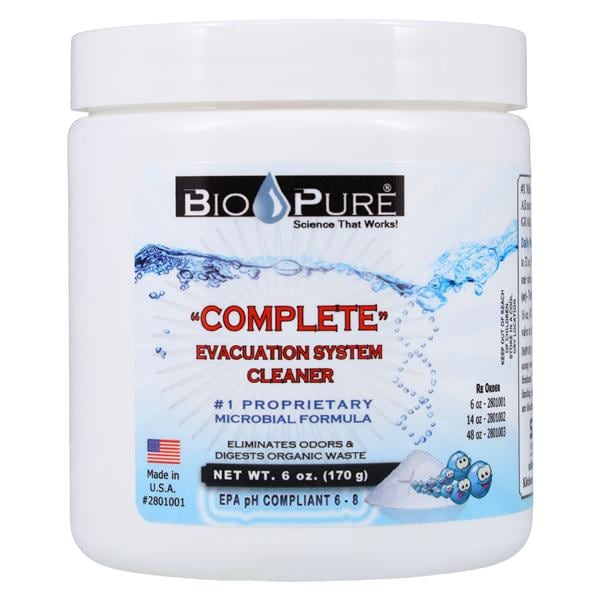 Bio-Pure Evacuation Maintenance Cleaner Powder 6 oz Ea