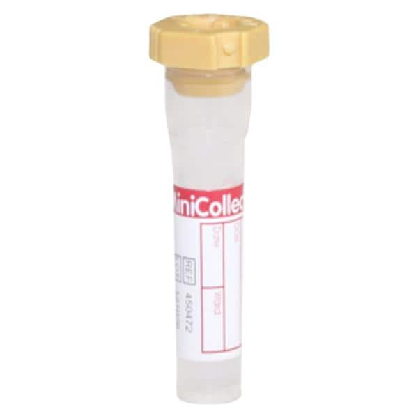 Vacuette Minicollect Capillary Tube Gold 0.8mL Cross-Cuts Cap PP 100/Pk, 10 PK/CA