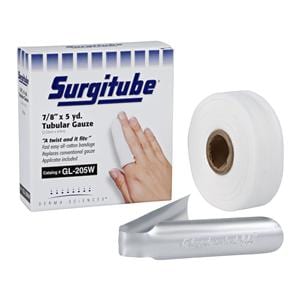 Surgitube Gauze Bandage Cotton .88"x5yd White Non-Sterile Rl, 12 RL/CA