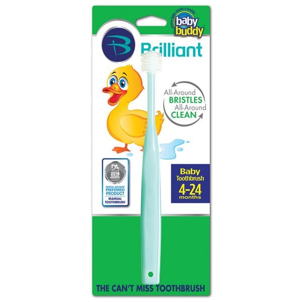Baby Buddy Brilliant Toothbrush Green 4-24 Months Ea