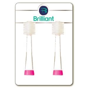 Baby Buddy Brilliant Brush Heads Refill Sonic 360 Pink 2/Pk