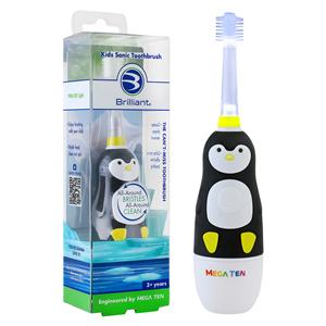 Brilliant Sonic Toothbrush Soft Compact Penguin Black Ea