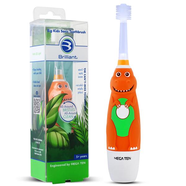 Baby Buddy Brilliant Electric Toothbrush Electric Toothbrush 360 Degree Orng Ea