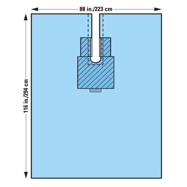 Orthoarts 88x116" Sterile Surgical Drape Fenestrated