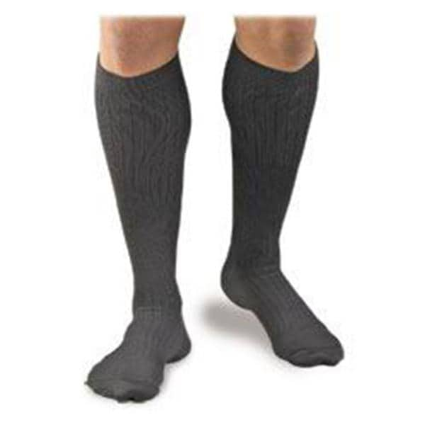 Activa Compression Dress Socks Knee High XL Men Men >12.5 Pinstripe Black