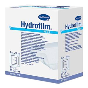 Hydrofilm Plus Plastic Transparent Dressing 3-1/2x4" Sterile Adhesive Clr Abs LF