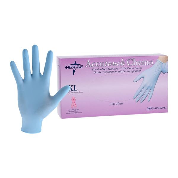 Accutouch Chemo Nitrile Exam Gloves X-Large Blue Non-Sterile