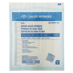 Cotton Gauze Sponge 4x4" 12 Ply Sterile Not Made With Natural Rubber Latex