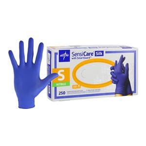 SensiCare Silk Nitrile Exam Gloves Small Dark Blue Non-Sterile, 10 BX/CA