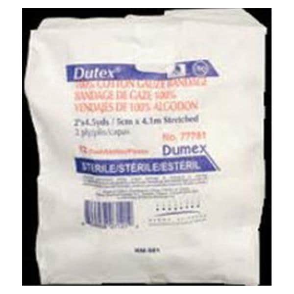 Dutex Conforming Bandage 100% Cotton 2"x4.1yd 6 Ply Sterile 8X12/Ca