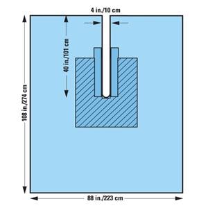 Orthoarts 88x108" Sterile Surgical U-Drape Fenestrated