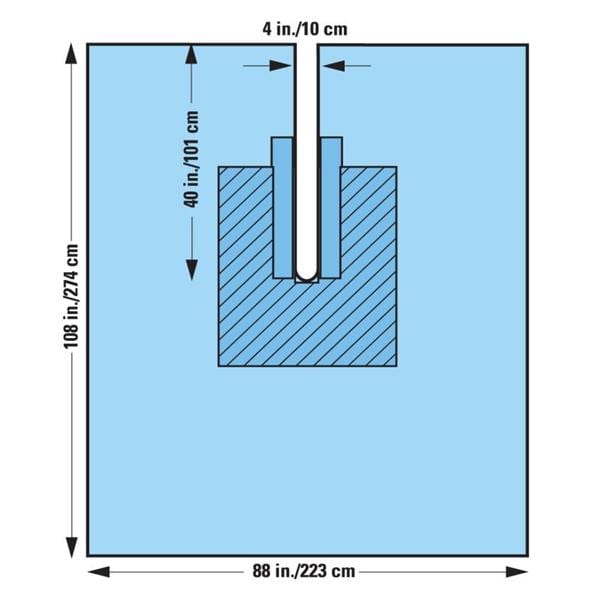 Orthoarts 88x108" Sterile Surgical U-Drape Fenestrated