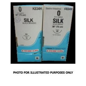 Perma-Hand Suture 4-0 18" Silk Braid SH-1 Black 12/Bx