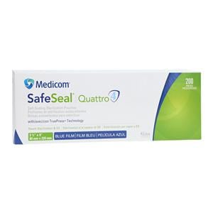 SafeSeal Quattro Sterilization Pouch Safe Seal 3.5 in x 9 in 200/Bx