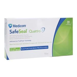 SafeSeal Quattro Sterilization Pouch 7.5 in x 13 in 200/Bx