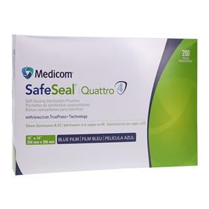 SafeSeal Quattro Sterilization Pouch 10 in x 14 in 200/Bx
