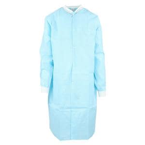 SafeWear High Performance Protective Lab Coat SMS Fabric Large Soft Blue 12/Bg