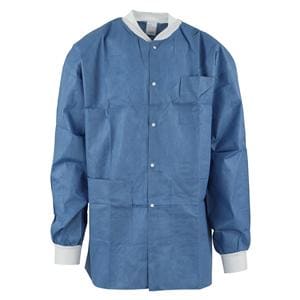 SafeWear Hipster Procedure Lab Jacket SMS PP Fbrc Medium Deep Blue 12/Bg