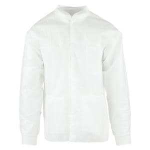 SafeWear Hipster Procedure Lab Jacket SMS PP Fbrc Small White Frost 12/Bg, 5 BG/CA