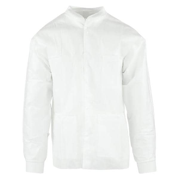 SafeWear Hipster Procedure Lab Jacket SMS PP Fbrc Small White Frost 12/Bg