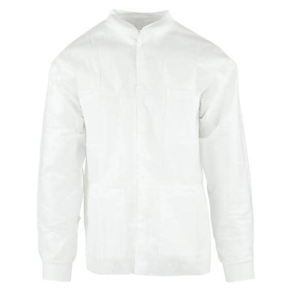 SafeWear Hipster Procedure Lab Jacket SMS PP Fbrc Small White Frost 12/Bg